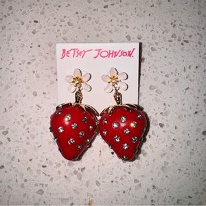 “Betsy Johnson” Strawberry Earrings